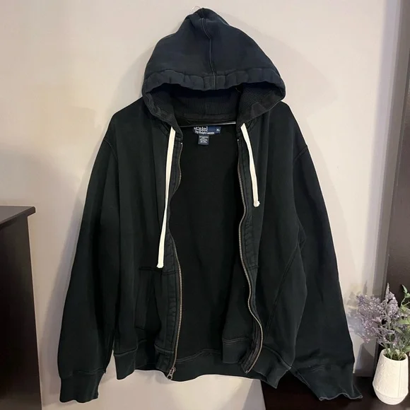 Polo Ralph Lauren Black Zip-Up Jacket Hoodie XL - Picture 6 of 10